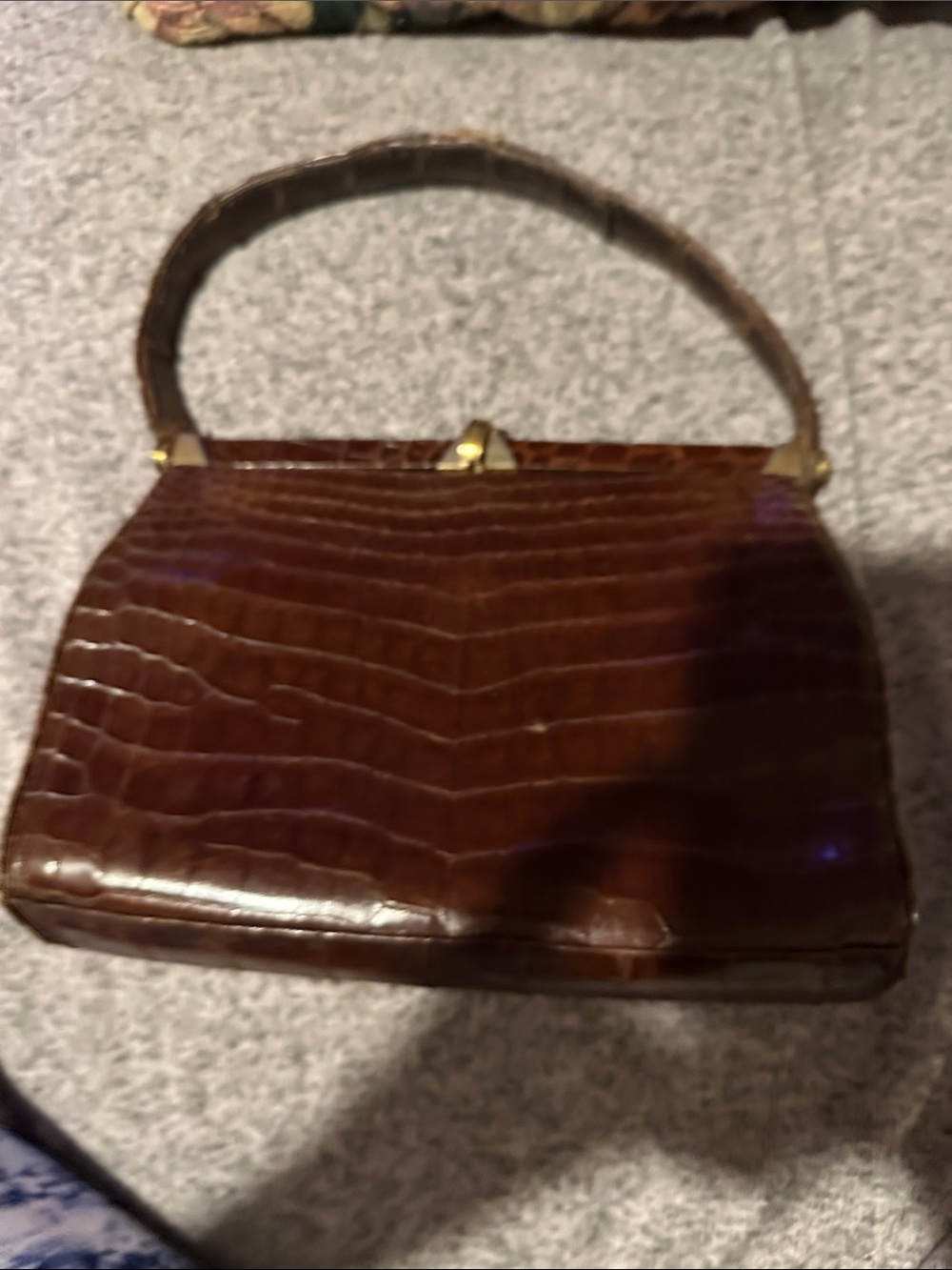 Mid Century alligator & leather bag For I Magnin